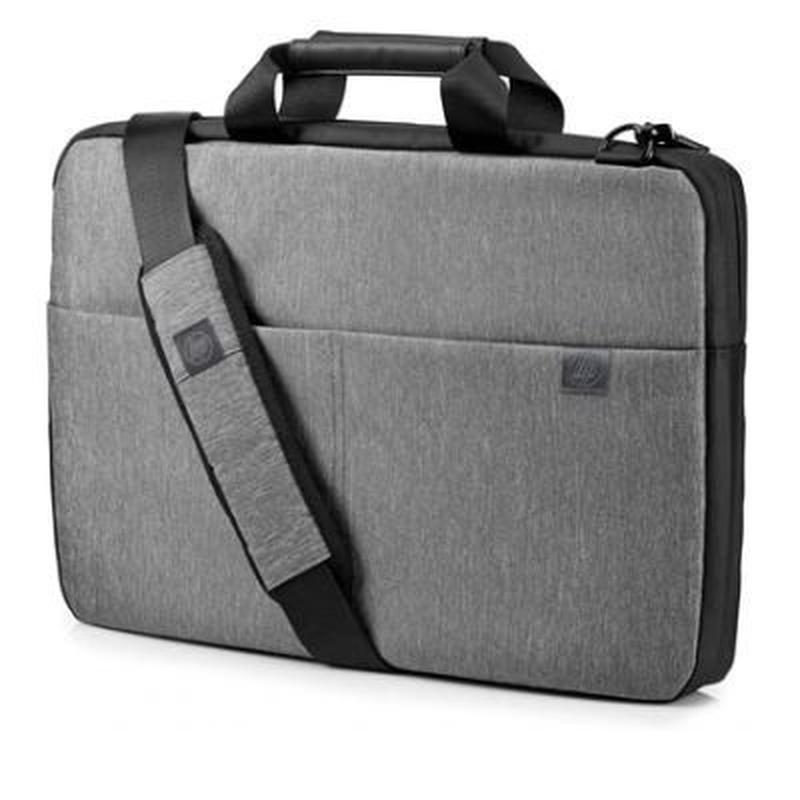 Hp notebook 17.3 carry case slim topload detachable shoulder strap, robust carrying handles grey-null
