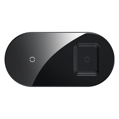 Baseus simple 2in1 qi wireless charger 18w black, , medium
