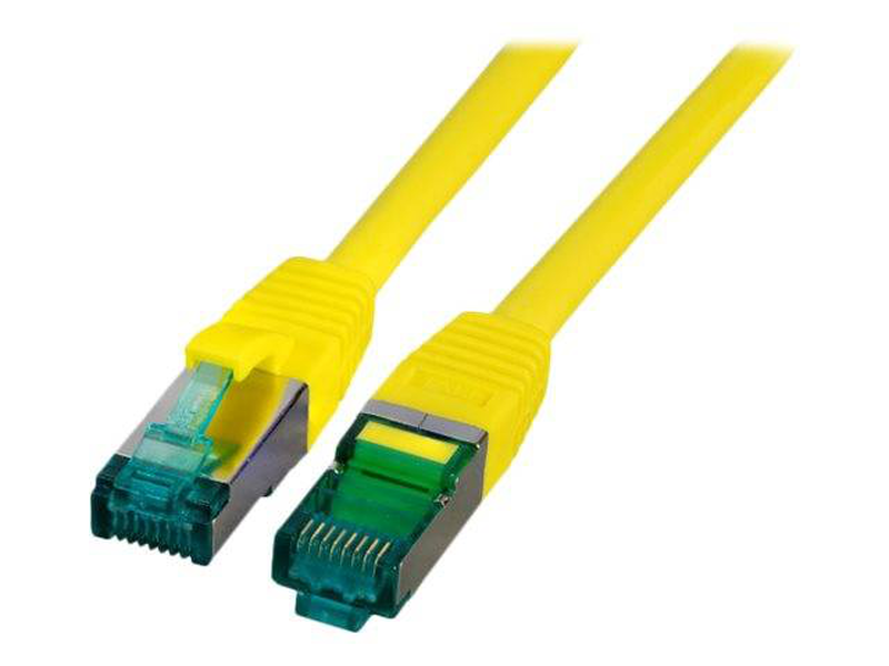 Efb-elektronik / patch cable / rj-45 (m) to rj-45 (m) / 5 m / 6 mm / sftp / cat 6a / ieee 802.3af/ieee 802.3at/ieee 802.3bt / halogen-free, molded, snagless, silicone-free / yellow-null