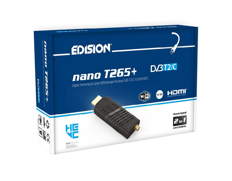 Edision nano t265+ mini terrestrial receiver dvb-t2, , medium-null