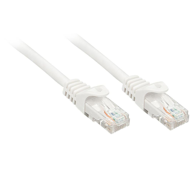 Lindy basic - patch cable - rj-45 (m) to rj-45 (m) - 30 cm - utp - cat 6 - molded, snagless - white-null