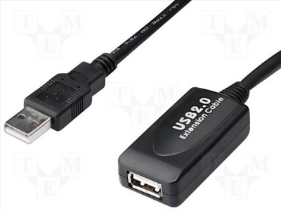 15m USB2.0 m-USB2.0 fem repeater cable, , medium