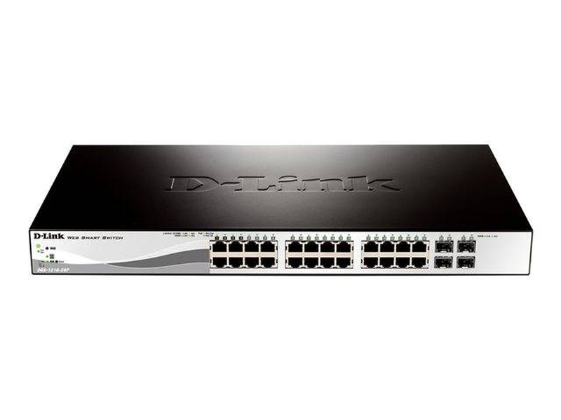 D-link dgs-1210-28p 24-port gigabit poe web smart managed switch 4x sfp 193w rackmount-null