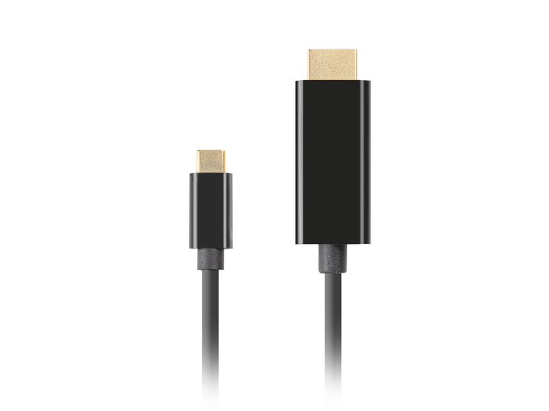 Lanberg ca-cmhd-10cu-0018-bk / 1.8 m / USB Type-C / HDMI / male / male / straight / USB-c(m)->hdmi(m) cable 1.8m 4k 60hz / black-null