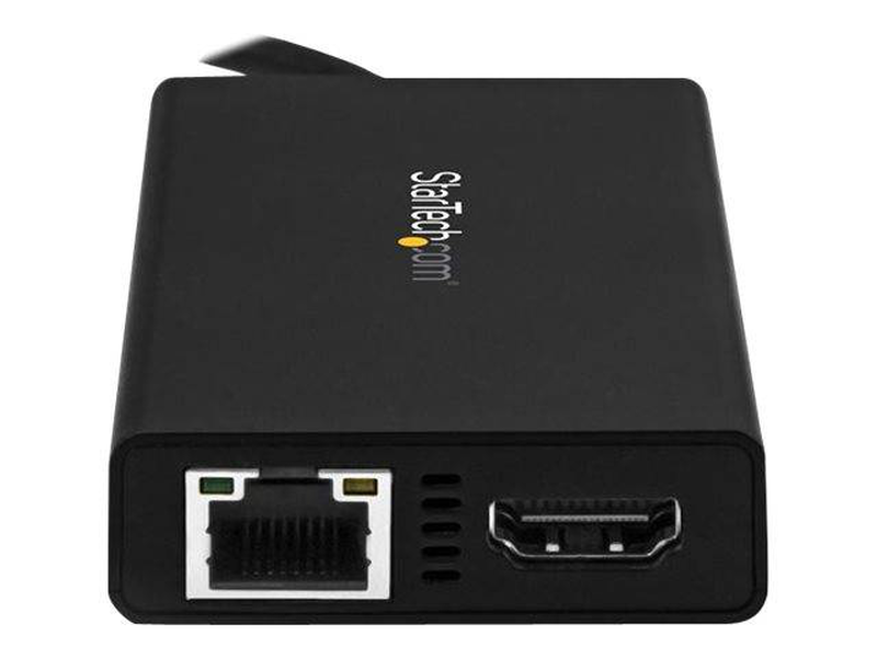 Startech dkt30chpd USB-c multiport adapter &mdash; 4k HDMI, gigabit ethernet, 2x USB-a 3.0, 60w power delivery, space grey-null
