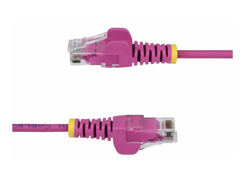 Startech.com 10m pink slim cat6 ethernet cable, snagless, 28awg, lszh / patch cable / rj-45 (m) to rj-45 (m) / 10 m / 3.6 mm / utp / cat 5/5e/6 / ieee 802.3bt / halogen-free, snagless, stranded copper / pink-null