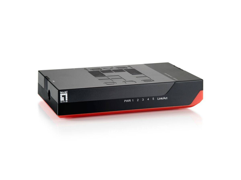 Levelone gsw-0507 5-port gigabit ethernet desktop switch | wall-mountable, , medium-null