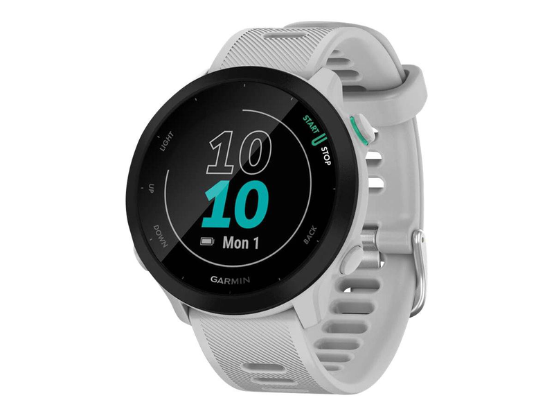Garmin forerunner 55 / white / sport watch with band / silicone / white / display 1.04" / bluetooth, ant+ / 37 g, , medium-null