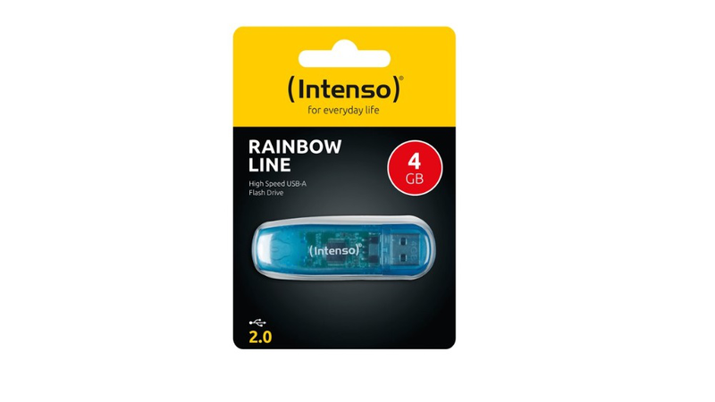 Intenso USB flash 2.0 4GB rainbow line blue, , medium image number null