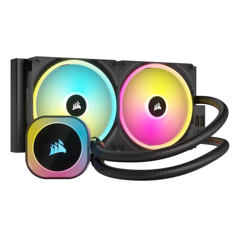 Corsair icue link h115i rgb aio liquid CPU cooler 280mm (cw-9061002-ww)-null