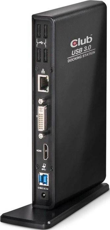 Club 3d csv-3242hd USB 3.0 type-a dual display docking station dvi HDMI full HD gigabit ethernet 6-port USB black-null