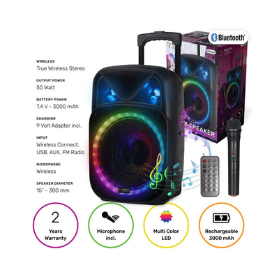 Party fun lights &eta;&chi;&epsilon;ί&omicron; karaoke 50w έ&omega;&sigmaf; 2 ώ&rho;&epsilon;&sigmaf;, Black, medium