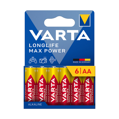 Longlife max power aa 6 &tau;&epsilon;&mu;., , medium