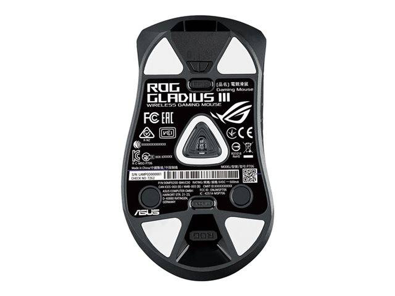 Asus rog gladius III wired gaming mouse 90mp0270-bmua00 19k dpi ergonomic hot-swap rgb black-null