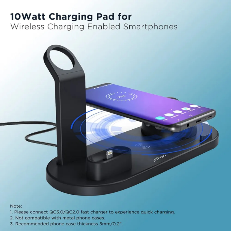 Ασύρματη βάση φόρτισης 6 in 1 wireless charging stand, , medium image number null
