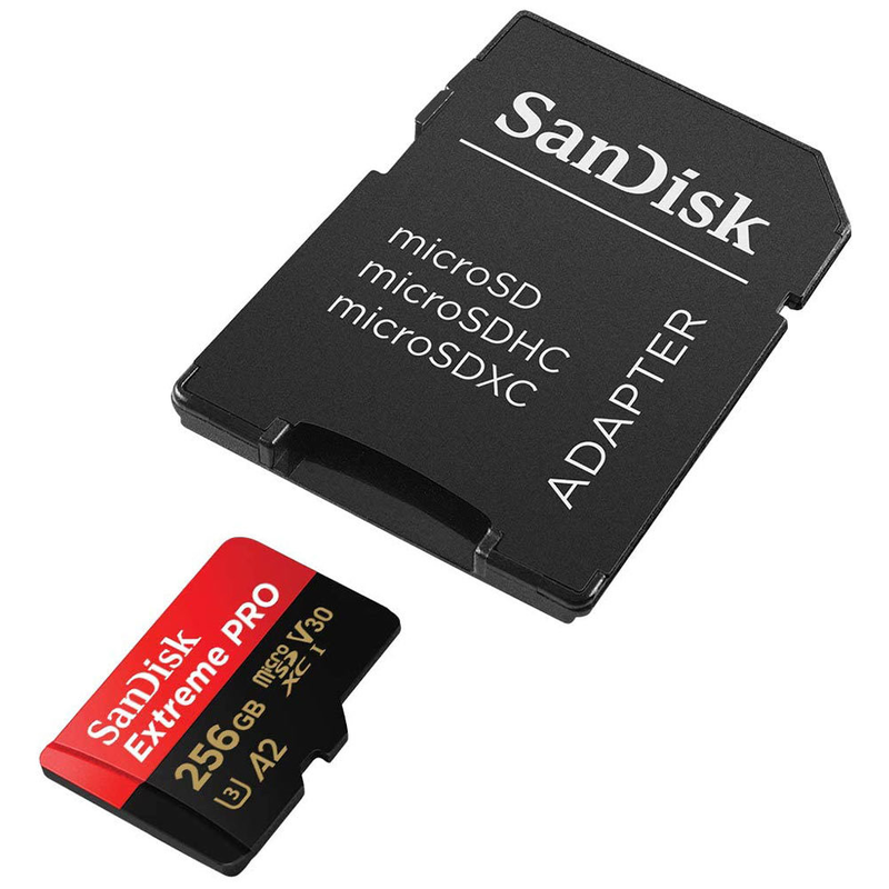 256GB micro sd memory card sandisk extreme pro v30 (sdsqxcd-256g-gn6ma)-null