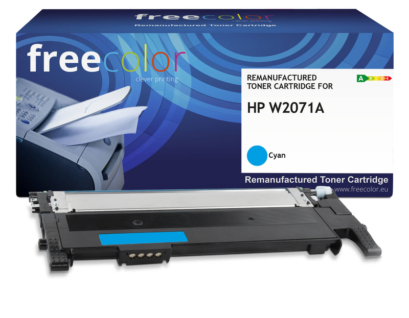 Freecolor toner hp w2071a cyan chip 1000p compatible toner cartridge / 1,000 pages, , medium-null