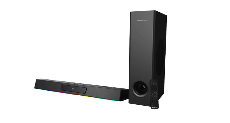 Creative katana v2x tri-amplified multi-channel super x-fi gaming soundbar 180w with compact subwoofer (51mf8400aa000)-null