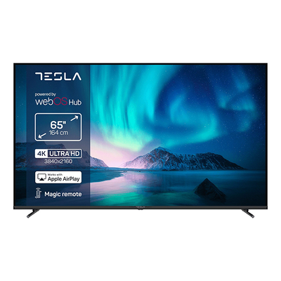 Tesla led TV 65" 65e645buw uhd web os, Black, medium
