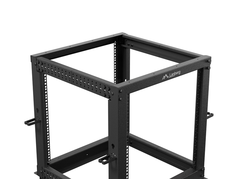 Lanberg open rack 19 12u adj.depth 600-1000mm black, , medium-null