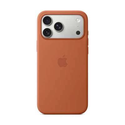 iPhone 17 pro max silicone case with MagSafe terra cotta, Brown, medium