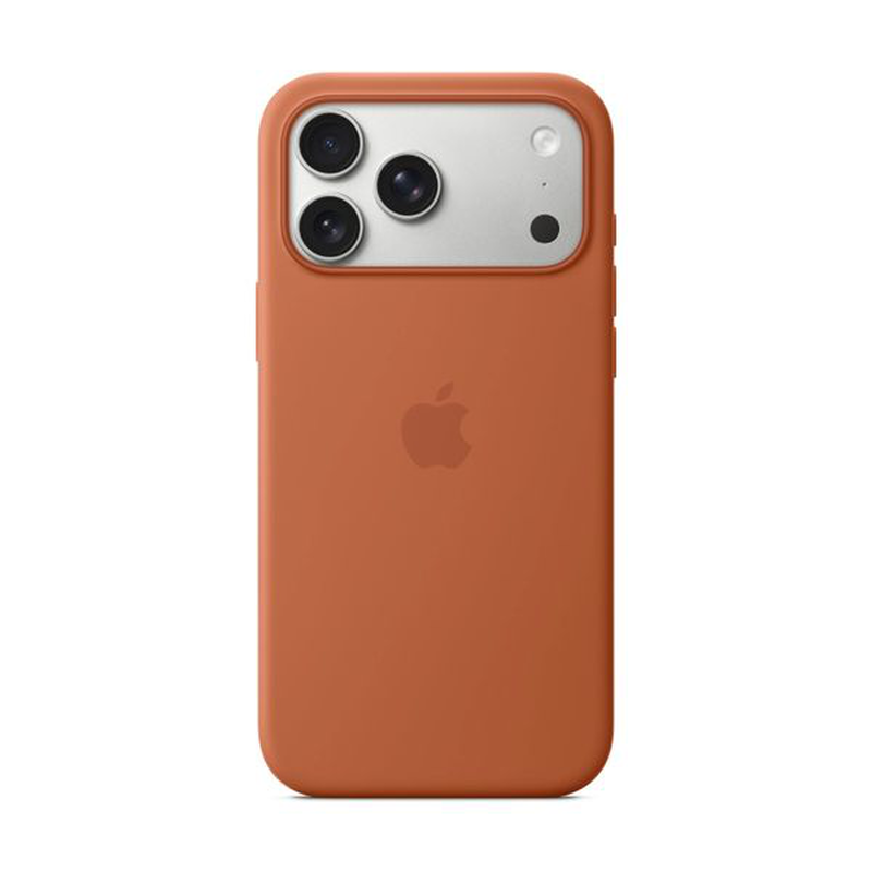 Product image: iPhone 17 pro max silicone case with MagSafe terra cotta-null