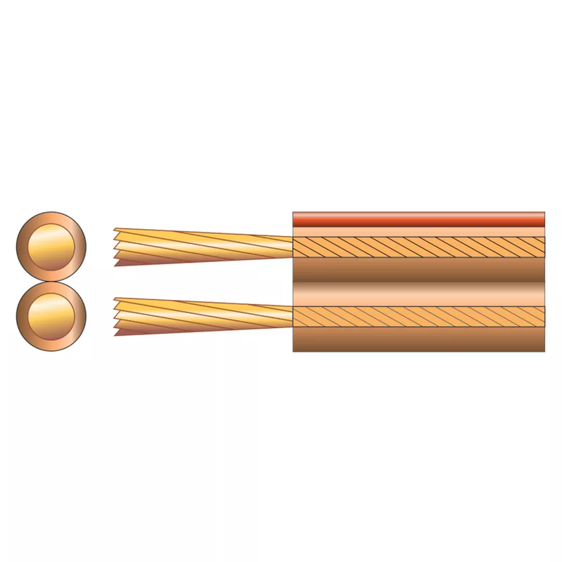 Mercury speaker cable transparent 2.5mm-length-20metres image number null