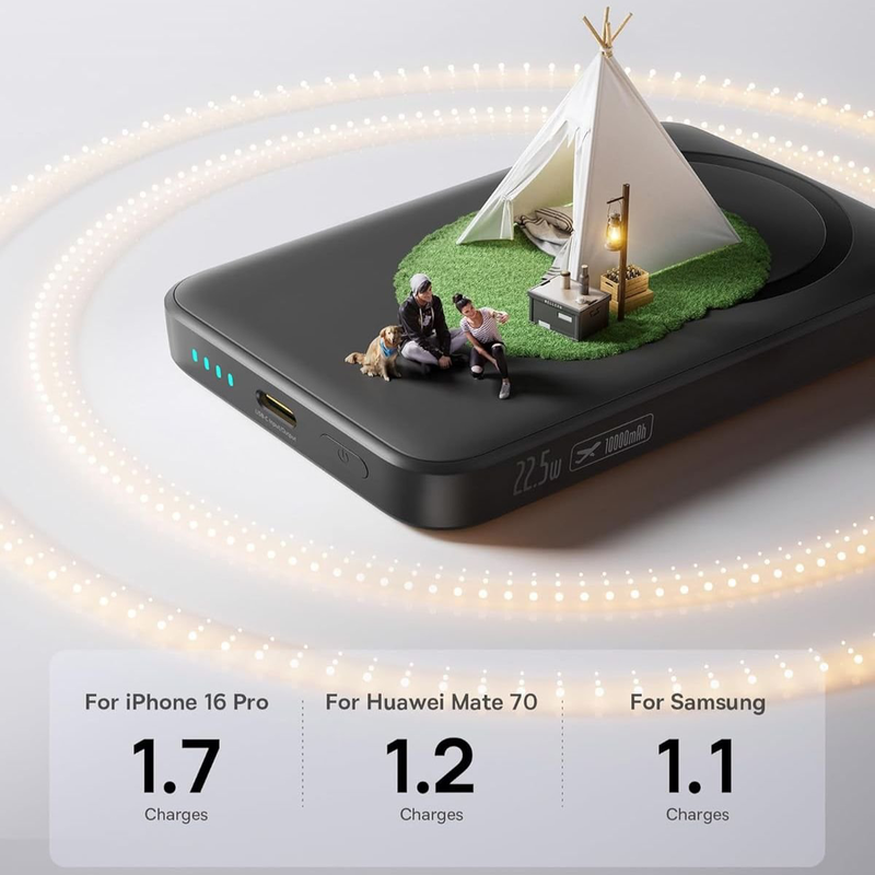 Baseus enerfill fm11 ultra wireless powerbank 22.5w 10000mAh black, , medium-null