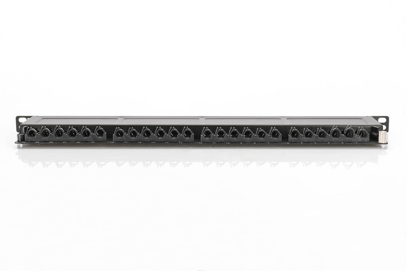 Digitus dn-91624s-sl-ea / patch panel / rj-45 x 24 / black, ral 9005 / 0.5u / 19", , medium-null