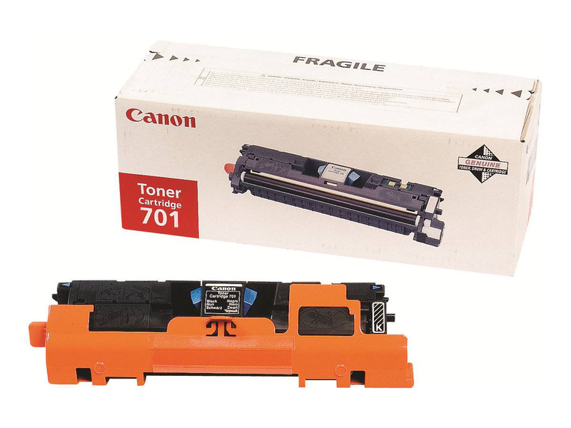 Canon 701 original black toner cartridge 5000 pages for laser shot lbp-5200 and mf8180c colour laser printers-null