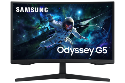 Samsung odyssey g5 ls27cg554eu 27" monitor curved 165hz hdr wqhd 2560x1440, Black, medium