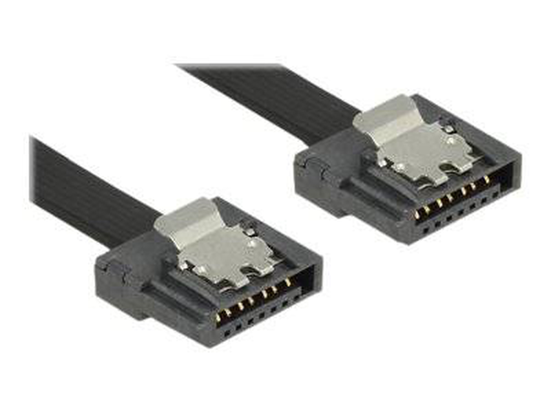 Delock flexi / sata cable m-m / serial ata 150/300/600 / 50cm / latched / black, , medium-null