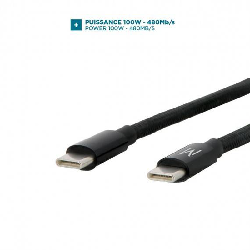 Mobilis USB Type-C /USB Type-C cable - 100w - 1 meter / black, , medium-null