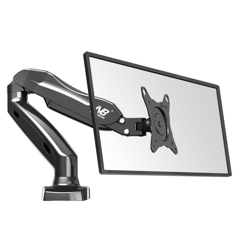 Nbmounts f80 gas strut desk monitor mount single arm black, , medium-null