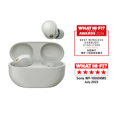 Sony in-ear &alpha;&sigma;ύ&rho;&mu;&alpha;&tau;&alpha; &alpha;&kappa;&omicron;&upsilon;&sigma;&tau;&iota;&kappa;ά &psi;&epsilon;ί&rho;&epsilon;&sigmaf; wf-1000xm5, Platinum Silver, medium