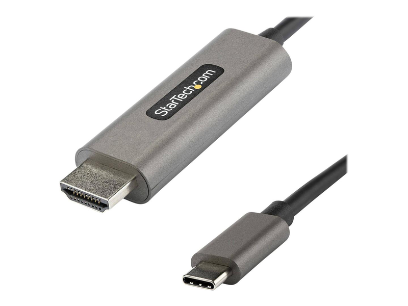 Startech.com 16ft (5m) USB c to HDMI cable 4k 60hz with hdr10, ultra HD USB Type-C to 4k HDMI 2.0b video adapter cable, USB-c to HDMI hdr monitor/display converter, dp 1.4 alt mode hbr3 - thunderbolt 3 compatible (cdp2hdmm5mh) - adapter cable - 24 pin USB-null