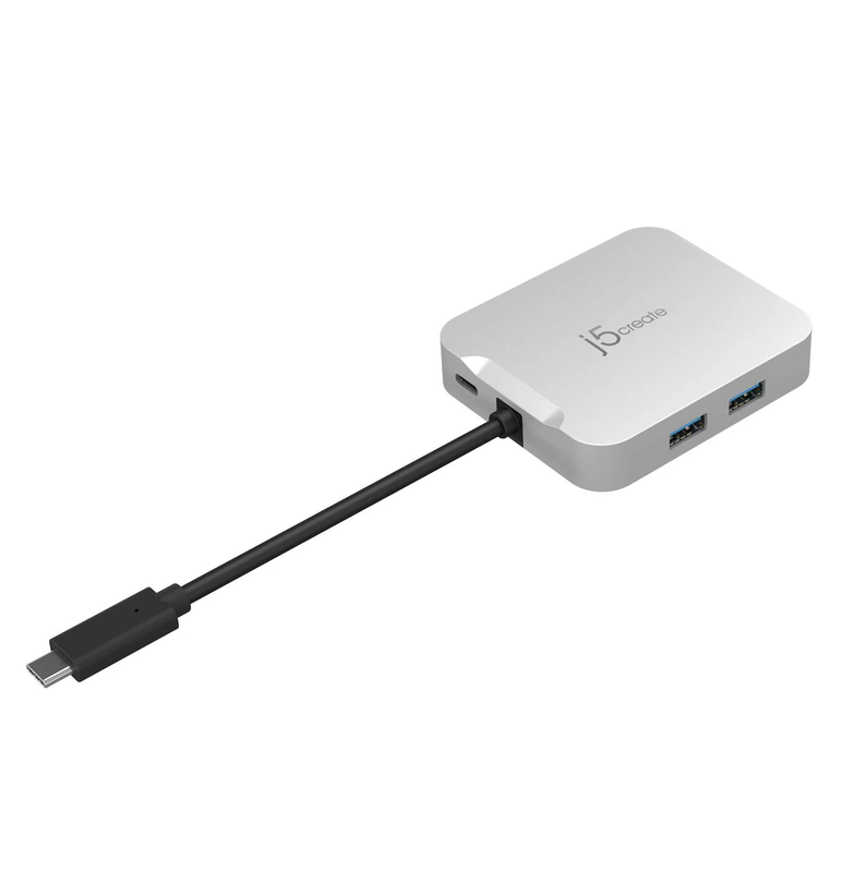 J5create jcd391-n elite USB-c docking station 4k 60hz HDMI gigabit lan 2x USB-a 86w pd multi-port silver-null
