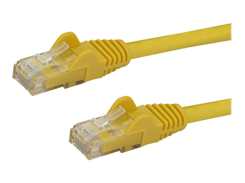 Startech.com 1m cat6 ethernet cable, 10 gigabit snagless rj45 650mhz 100w poe patch cord, cat 6 10GBe utp network cable w/strain relief, yellow, fluke tested/wiring is ul certified/tia - category 6 - 24awg (n6patc1myl) - patch cable - rj-45 (m) to rj-45 (-null