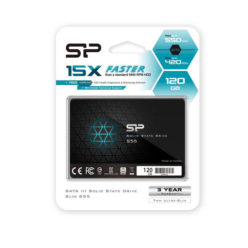 Silicon power slim s55 - SSD - 120GB - internal - 2.5" - sata 6GB/s-null