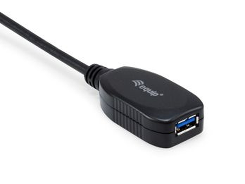 Equip 133347 - 10 m - USB a - USB a - USB 3.2 Gen 1 (3.1 Gen 1) - 5000 mbit/s - black - pvc - up to 5GBs transfer rate - nickel plated - black-null