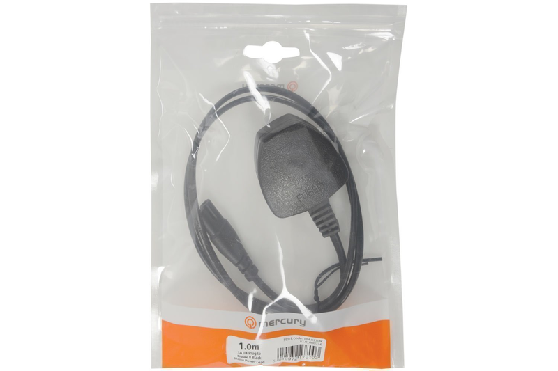 Mercury fig8 power cable 1.0m bag 114.033uk, , medium-null