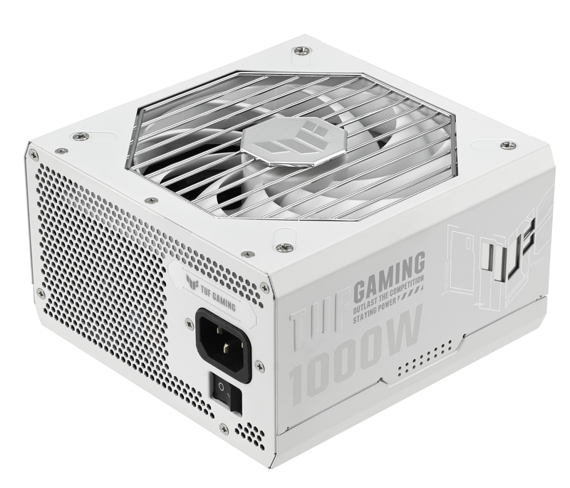 Asus power supply modular 1000w gold tuf gaming 1000g white, , medium-null