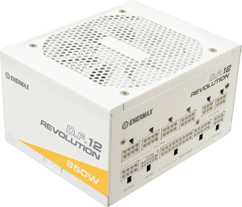 Enermax revolution d.f.12 850w eTV850g-w atx 3.1 fully modular power supply 80 plus gold pcie 12v-2x6 white-null