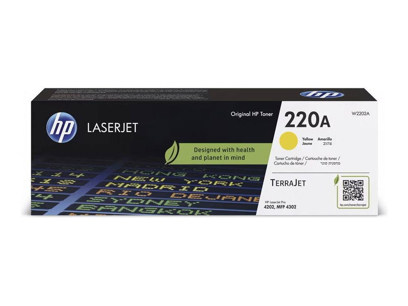 Hp 220a yellow original laserjet toner cartridge (w2202a)-null