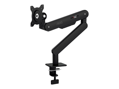 Aoc am400b / mounting kit (monitor arm, clamp mounting base, grommet mount, gas spring) / adjustable arm / for flat panel / aluminium alloy / black / screen size: 17"-34" / desk-mountable, , medium