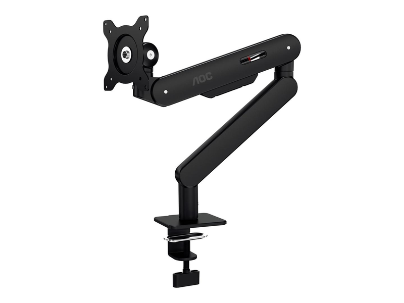 Aoc am400b / mounting kit (monitor arm, clamp mounting base, grommet mount, gas spring) / adjustable arm / for flat panel / aluminium alloy / black / screen size: 17"-34" / desk-mountable, , medium-null