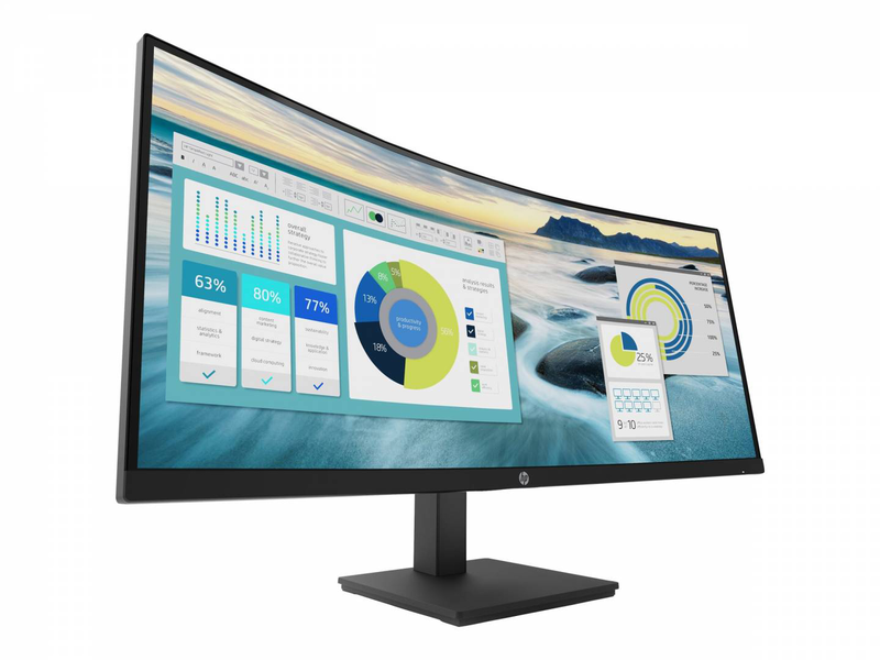 Hp p34hc g4 21y56aa 34" uwqhd 3440x1440 100hz curved va business monitor USB-c 65w kvm speakers black-null