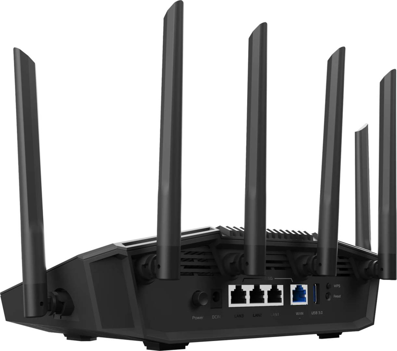 Asus tuf gaming be9400 tri-band Wi-Fi 7 router 9400mbps quad 2.5G ports aimesh mlo 320mhz aiprotection black-null