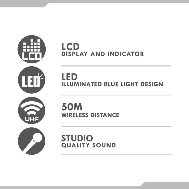 Sonicgear - wm 8800ul dual wireless microphone, , medium-null