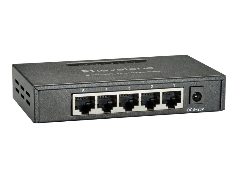 Levelone geu-0523 5-port gigabit ethernet switch | unmanaged | black, , medium-null